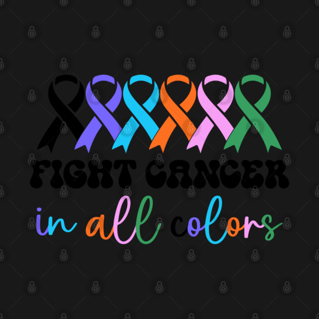 Multi colored ribbons cancer awareness by Luxinda