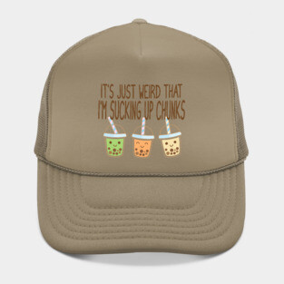 Sucking Up Chunks Boba Bubble Tea design Hat