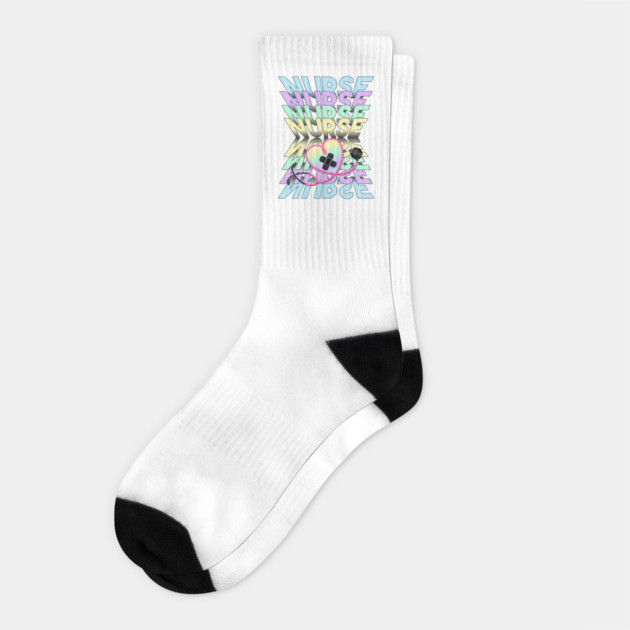Nurse colorful pastel design Socks by Luxinda