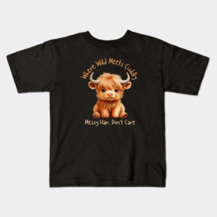 Cute Highland Cow Kids T-Shirt