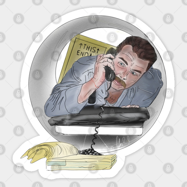 The Ten: Liev in a Mustache Sticker by 51Deesigns