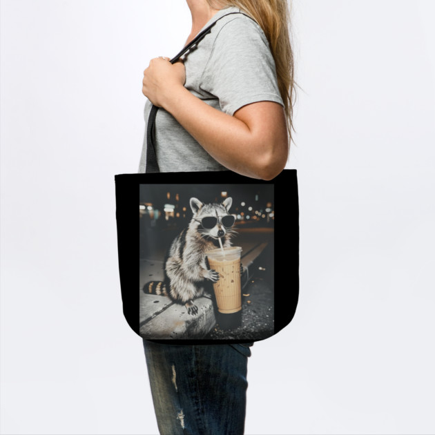 Raccoon-Drinking-Iced-Coffee by BlackMeme94
