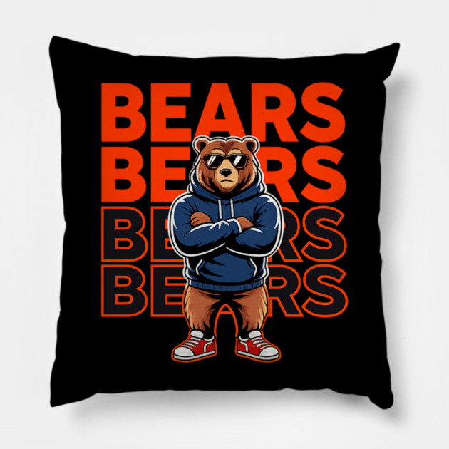Bears-Football Pillow by BlackMeme94