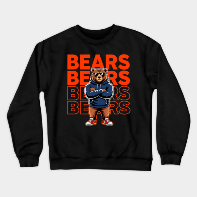 Bears-Football Crewneck Sweatshirt by BlackMeme94