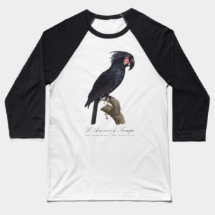 Palm Cockatoo Parrot / L' Ara Noir a Trompe - Jacques Barraband 19th century Illustration Baseball T-Shirt