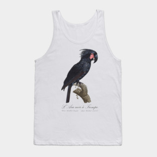 Palm Cockatoo Parrot / L' Ara Noir a Trompe - Jacques Barraband 19th century Illustration Tank Top