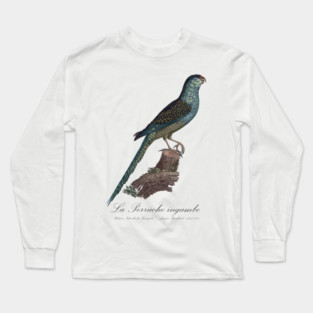 La Perruche Ingambe Parakeet - Jacques Barraband 19th century Illustration Long Sleeve T-Shirt