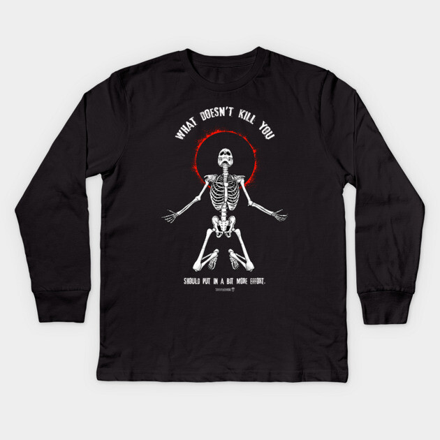 Don't Hold Back. Kids Long Sleeve T-Shirt by Tommy Devoid