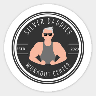 Silver Daddies Workout Center Sticker