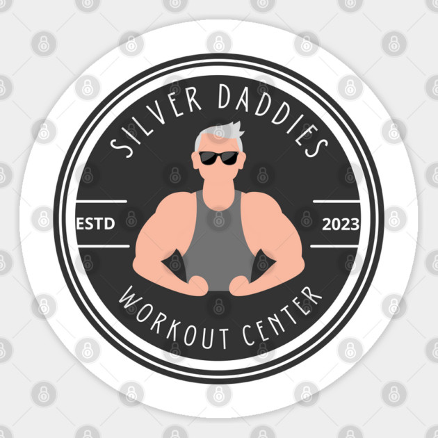 Silver Daddies Workout Center Sticker by WarFX Designs