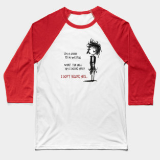 I'm Weirdo (Radiohead) Baseball T-Shirt