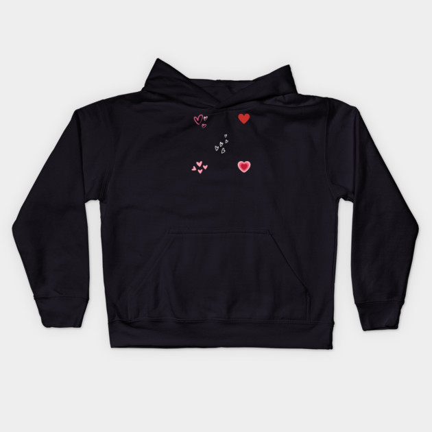 hearts pack Kids Hoodie by BlackMeme94