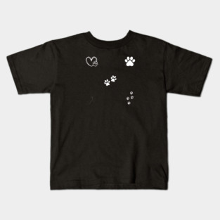 Dog Paws Kids T-Shirt
