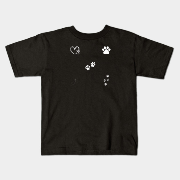 Dog Paws Kids T-Shirt by BlackMeme94