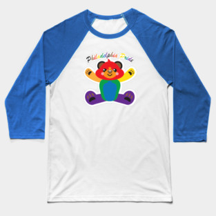 Philadelphia Gay Pride Teddy Bear Baseball T-Shirt