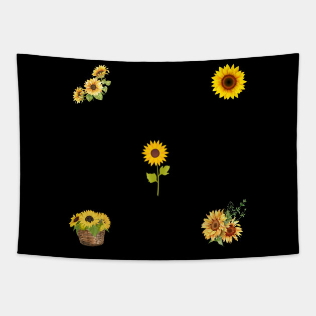 Sunflower lover Tapestry by BlackMeme94