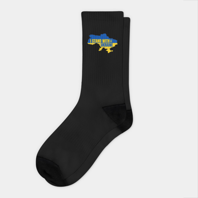I-Stand-With-Ukraine Socks by BlackMeme94