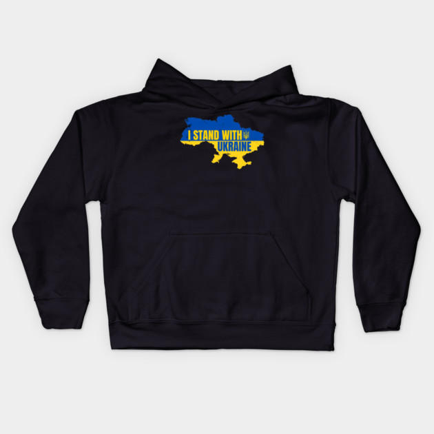 I-Stand-With-Ukraine Kids Hoodie by BlackMeme94