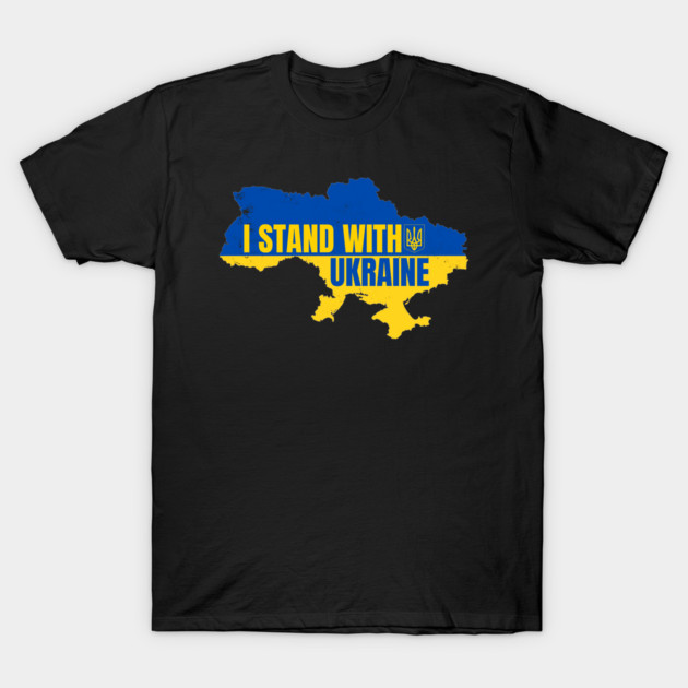 I-Stand-With-Ukraine T-Shirt by BlackMeme94