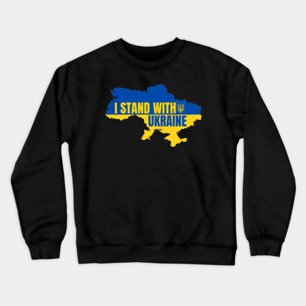 I-Stand-With-Ukraine Crewneck Sweatshirt by BlackMeme94