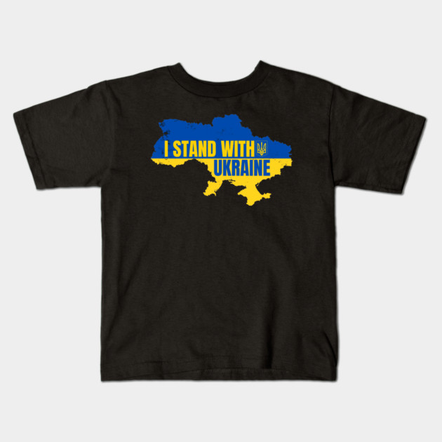 I-Stand-With-Ukraine Kids T-Shirt by BlackMeme94