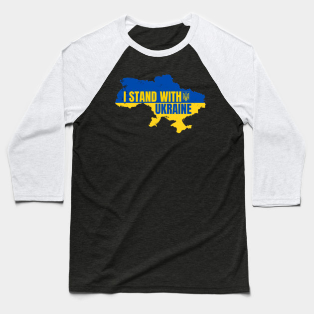 I-Stand-With-Ukraine Baseball T-Shirt by BlackMeme94