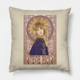 Stevie Nicks Mucha Art Nouveau Pillow