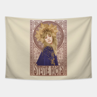 Stevie Nicks Mucha Art Nouveau Tapestry