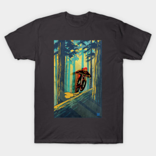 Forest log mountain bike ghost jumper T-Shirt