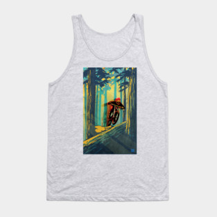 Forest log mountain bike ghost jumper Tank Top