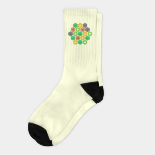Minimalist Settlers Tile Board Games Socks