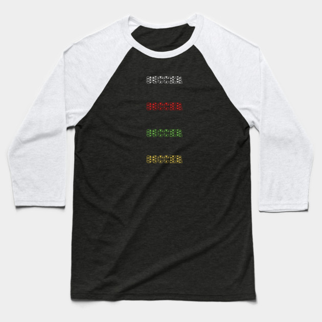 Soccer Lover Baseball T-Shirt by BlackMeme94