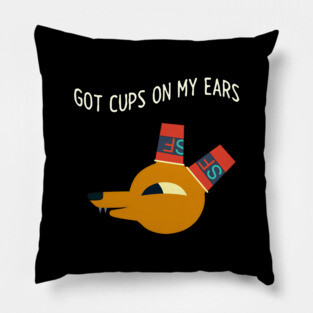 Got cups on my ears Night in the woods Pillow