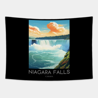 A Pop Art Travel Print of the Niagara Falls - Canada Tapestry