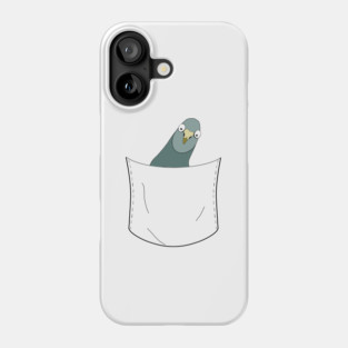 Peeking Pocket Pet - Funny Pigeon Phone Case