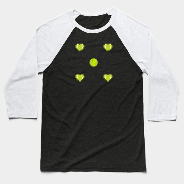 Tennis Lover Baseball T-Shirt by BlackMeme94