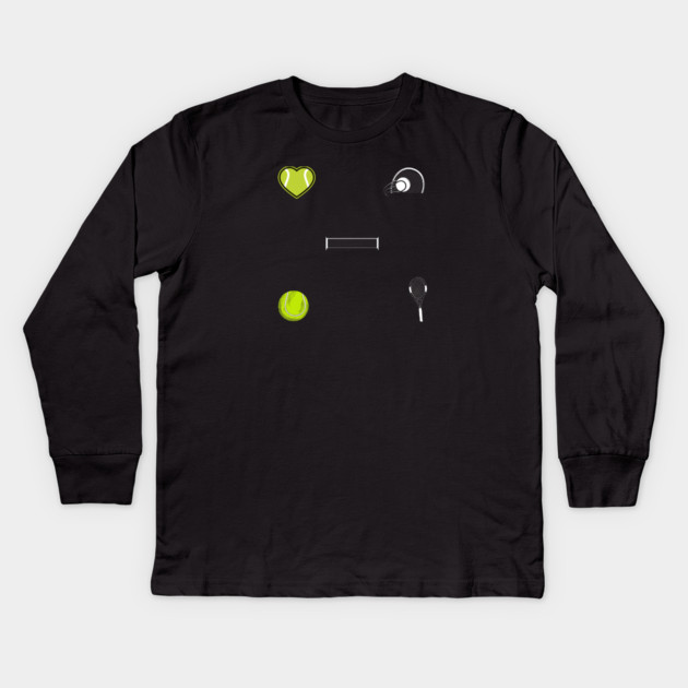 Tennis Lover Kids Long Sleeve T-Shirt by BlackMeme94