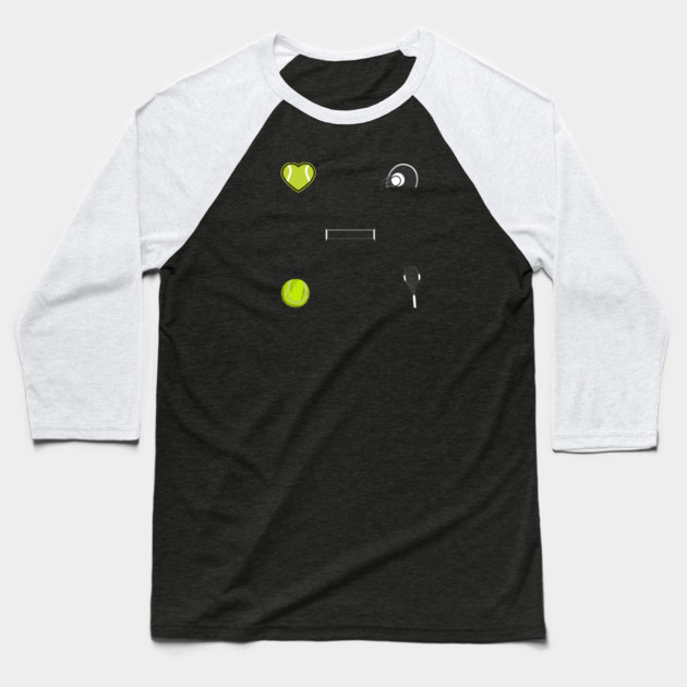 Tennis Lover Baseball T-Shirt by BlackMeme94