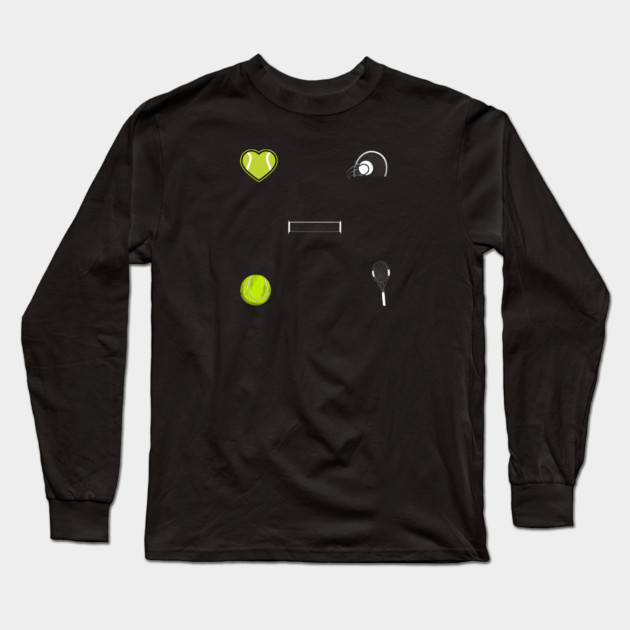 Tennis Lover Long Sleeve T-Shirt by BlackMeme94