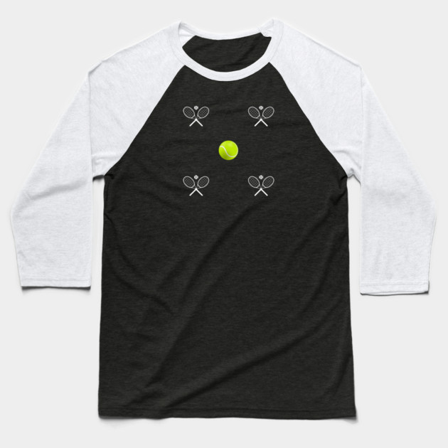 Tennis Lover Baseball T-Shirt by BlackMeme94