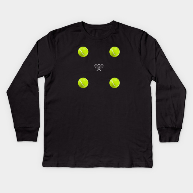 Tennis Lover Kids Long Sleeve T-Shirt by BlackMeme94