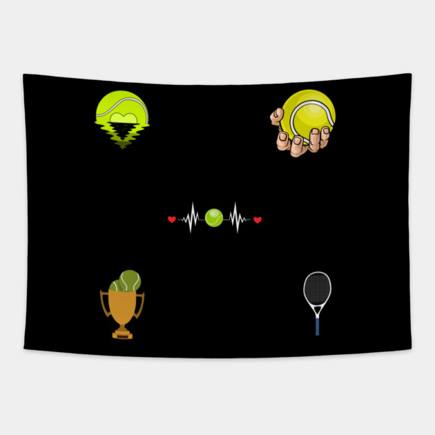 Tennis Lover Tapestry by BlackMeme94