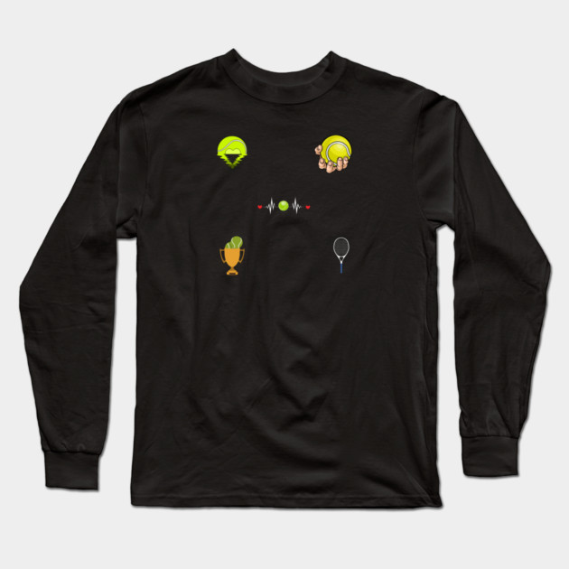 Tennis Lover Long Sleeve T-Shirt by BlackMeme94