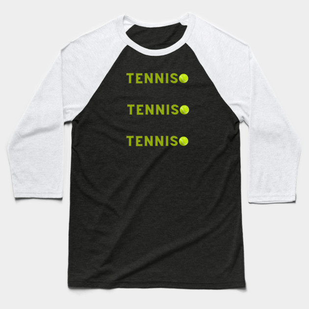 Tennis Lover Baseball T-Shirt by BlackMeme94