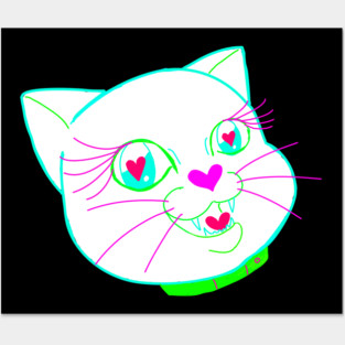 Rave Kitty Posters and Art
