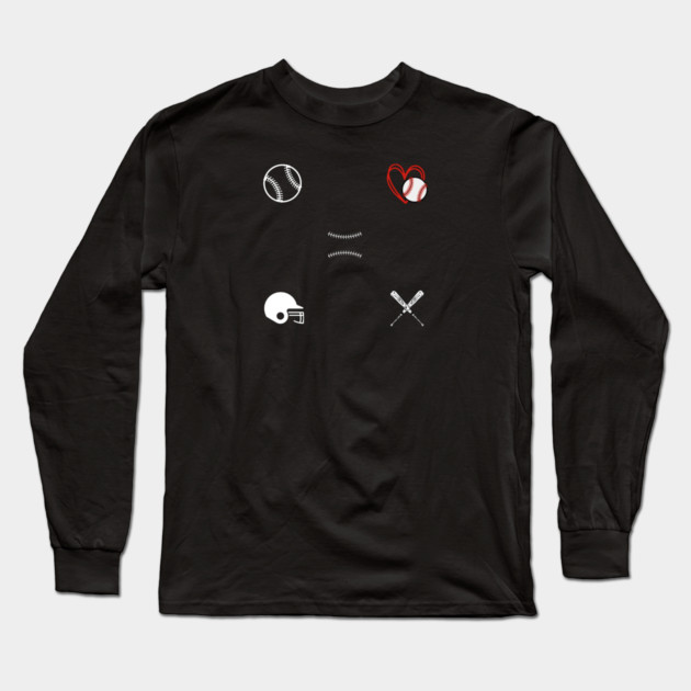 Baseball Lover Long Sleeve T-Shirt by BlackMeme94