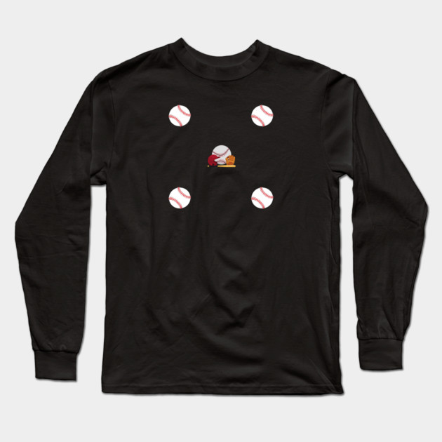 Baseball Lover Long Sleeve T-Shirt by BlackMeme94