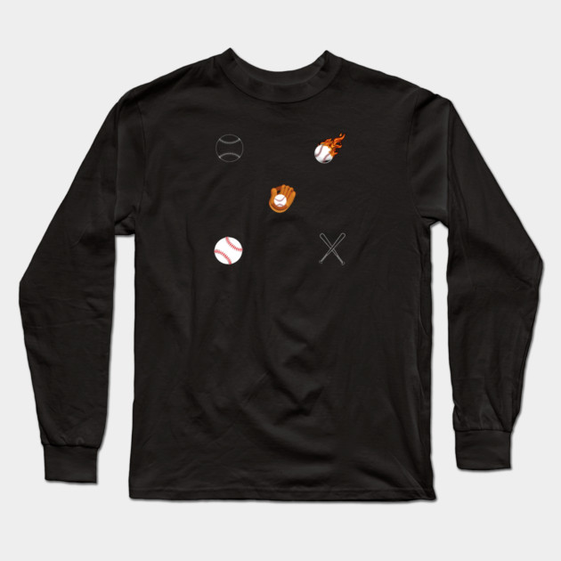 Baseball Lover Long Sleeve T-Shirt by BlackMeme94