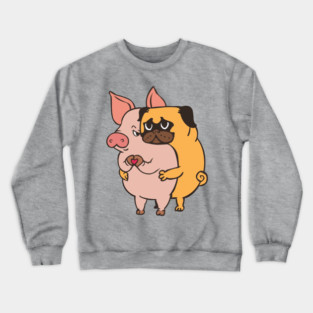 Friend Not Food Pug Crewneck Sweatshirt