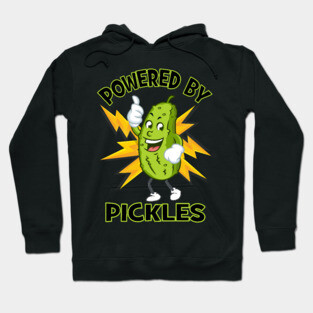 Funny Powered By Pickles Great Pickle Lover Gift Idea Hoodie